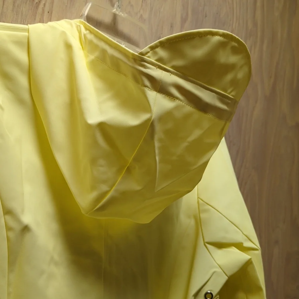 RAINS / WOMEN / OUTERWEAR / RAIN STRAW CURVE RAIN JACKET w/HOOD - YELLOW NWT - Picture 8 of 8